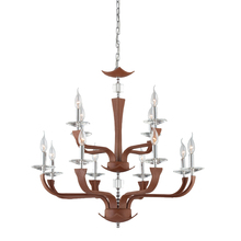 Eurofase 22807-021 - Pella, 12Lt Chandelier, Chrome/Brn