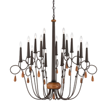 Eurofase 25594-010 - Corso, 15Lt Chandelier, Wood