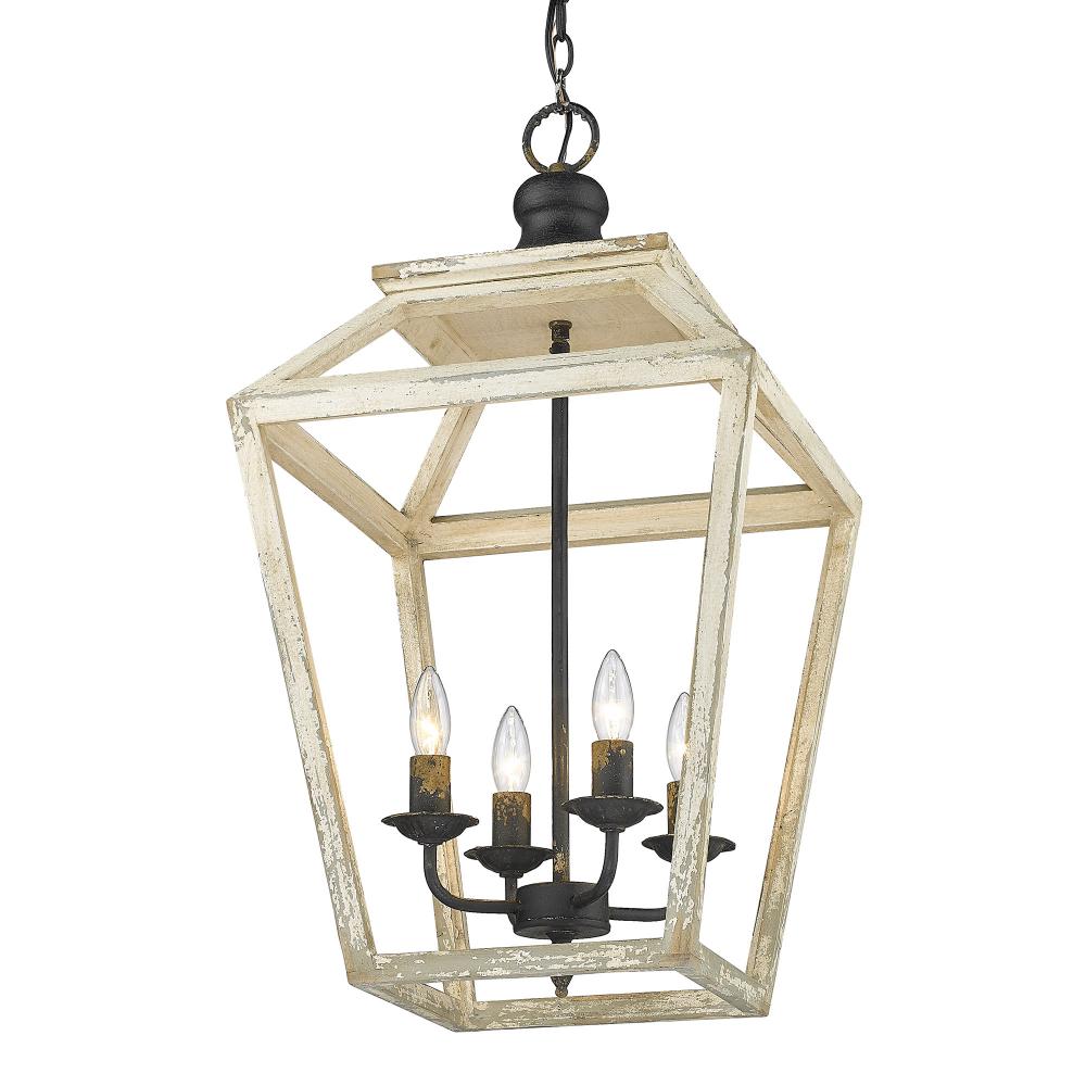 Haiden 4 Light Pendant in Antique Black Iron