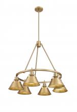 Golden 3306-6 BCB-BCB - Orwell 6-Light Chandelier in Brushed Champagne Bronze