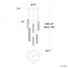 Modern Forms US Online PD-30809R-AB - Cinema Multilight Pendant Light