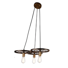 CWI Lighting 9699P25-3-194 - Ravi  3 Light Down Chandelier With Black & Gold Finish