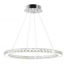 CWI Lighting 5080P24ST-R - Ring LED Chandelier With Chrome Finish