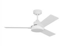Generation Lighting 3JVR44RZW - Jovie 44" Indoor/Outdoor Matte White Ceiling Fan with Wall Control and Manual Reversible Motor