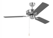 Generation Lighting 3LD48BS - Linden 48'' traditional indoor brushed steel silver ceiling fan with reversible motor
