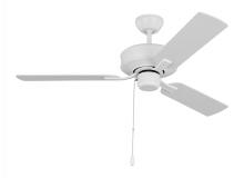 Generation Lighting 3LD48RZW - Linden 48'' traditional indoor matte white ceiling fan with reversible motor