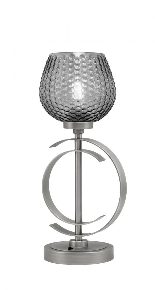 Accent Lamp, Graphite Finish, 6" Smoke Textured Glass