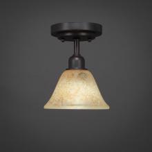 Toltec Company 280-DG-508 - Vintage 1 Bulb Semi-Flush Shown In Dark Granite Finish