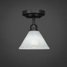 Toltec Company 280-DG-7145 - Vintage 1 Bulb Semi-Flush Shown In Dark Granite Finish
