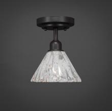 Toltec Company 280-DG-7195 - Vintage 1 Bulb Semi-Flush Shown In Dark Granite Finish