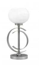 Toltec Company 56-GP-212 - Accent Lamp, Graphite Finish, 7" White Muslin Glass