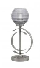 Toltec Company 56-GP-5112 - Accent Lamp, Graphite Finish, 6" Smoke Ribbed Glass