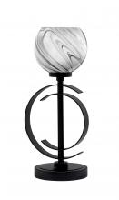 Toltec Company 56-MB-4109 - Accent Lamp, Matte Black Finish, 5.75" Onyx Swirl Glass