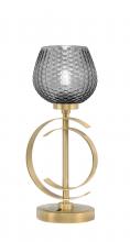 Toltec Company 56-NAB-4602 - Accent Lamp, New Age Brass Finish, 6" Smoke Textured Glass
