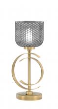 Toltec Company 56-NAB-4612 - Accent Lamp, New Age Brass Finish, 6" Smoke Textured Glass