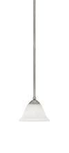 Toltec Company 560-GP-311 - Zilo Stem Mini Pendant, Graphite Finish, 7" White Muslin Glass