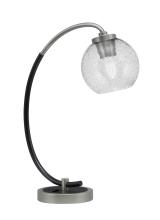 Toltec Company 57-GPMB-4102 - Desk Lamp, Graphite & Matte Black Finish, 5.75" Smoke Bubble Glass