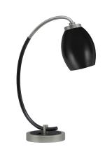 Toltec Company 57-GPMB-426-MB - Desk Lamp, Graphite & Matte Black Finish, 5" Matte Black Oval Metal Shade