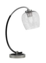 Toltec Company 57-GPMB-4812 - Desk Lamp, Graphite & Matte Black Finish, 6" Smoke Bubble Glass