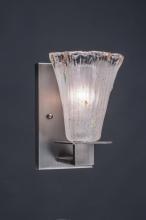 Toltec Company 581-GP-721 - One Light Graphite Fluted Frosted Crystal Glass Wall Light