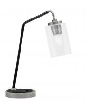 Toltec Company 59-GPMB-300 - Desk Lamp, Graphite & Matte Black Finish, 4" Clear Bubble Glass