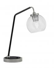 Toltec Company 59-GPMB-4100 - Desk Lamp, Graphite & Matte Black Finish, 5.75" Clear Bubble Glass