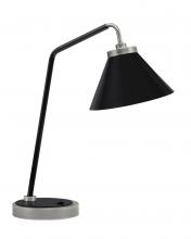 Toltec Company 59-GPMB-421-MB - Desk Lamp, Graphite & Matte Black Finish, 7" Matte Black Cone Metal Shade