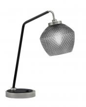 Toltec Company 59-GPMB-4622 - Desk Lamp, Graphite & Matte Black Finish, 6" Smoke Textured Glass