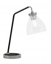 Toltec Company 59-GPMB-4760 - Desk Lamp, Graphite & Matte Black Finish, 6.25" Clear Bubble Glass