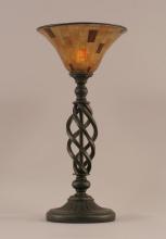 Toltec Company 63-DG-703 - One Light Dark Granite Penshell Resin Shade Table Lamp