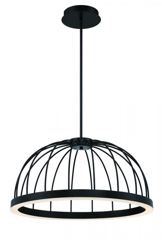24IN ROUND LED PENDANT,BLK