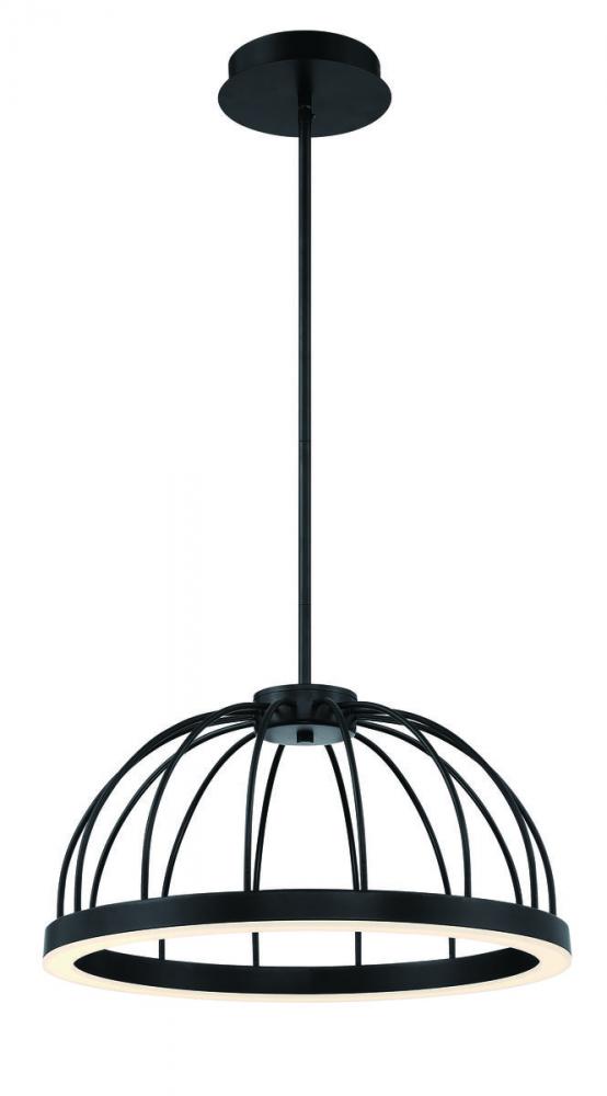 18IN ROUND LED PENDANT,BLK