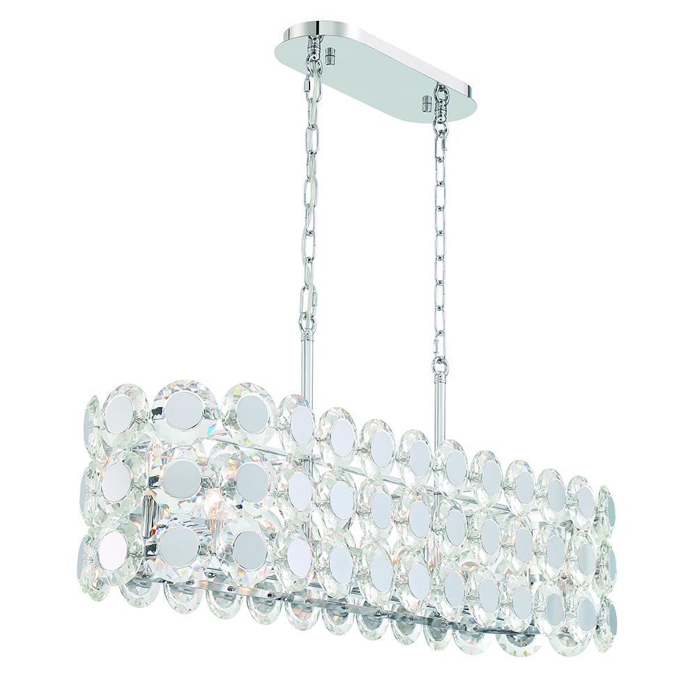 Perrene 8 Light Chandelier in Chrome