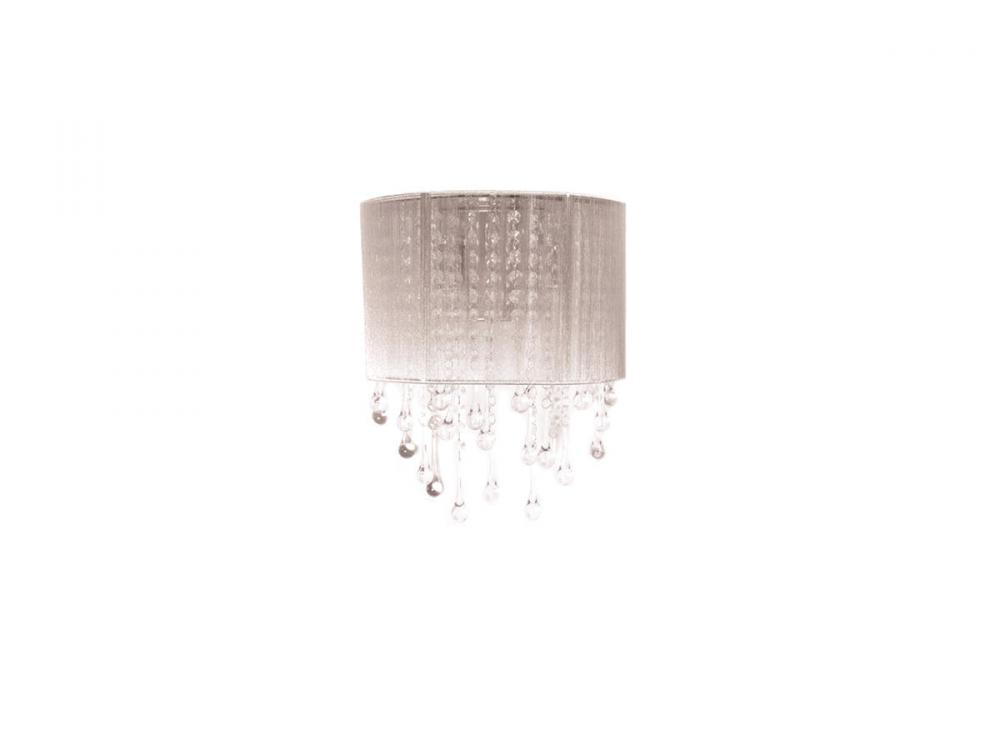 Beverly Drive Silver Silk String And Crystal Wal Sconce