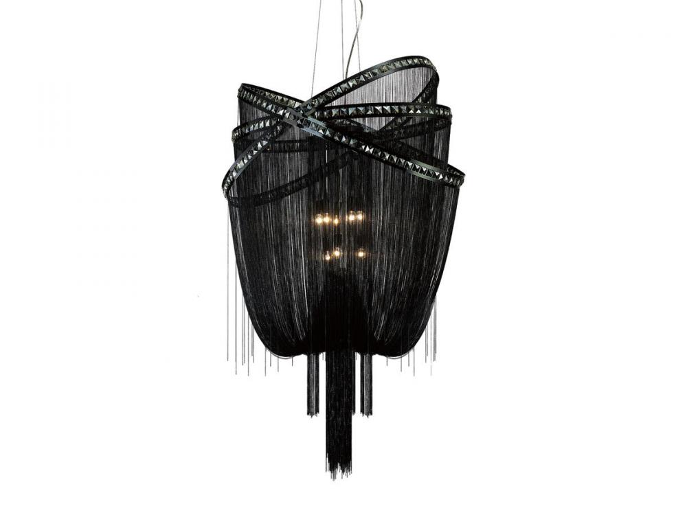 Wilshire Blvd. 60" Chandelier in Black Chrome