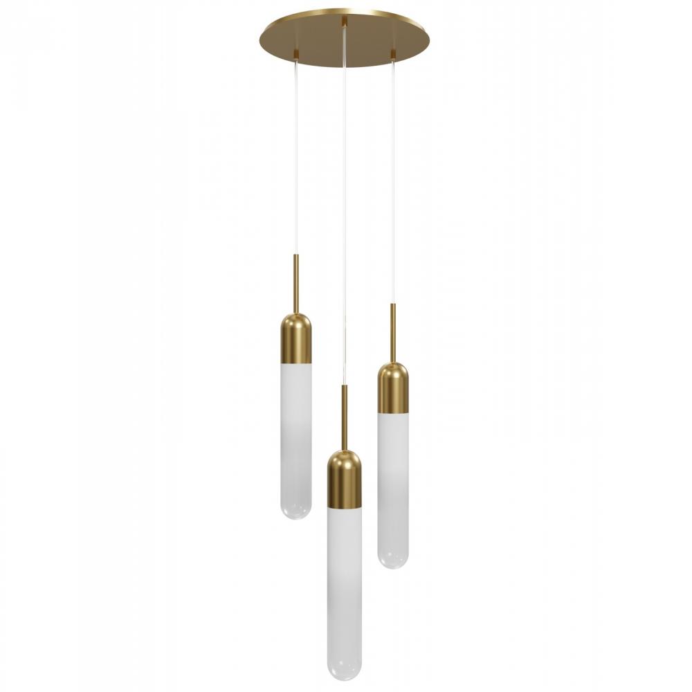 Tribeca Multi Port Aged Brass Pendant