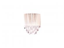 Avenue Lighting HF1511-WHT - Beverly Dr. 12" WalL  Sconce with White Silk String Shade with Crystal Accent