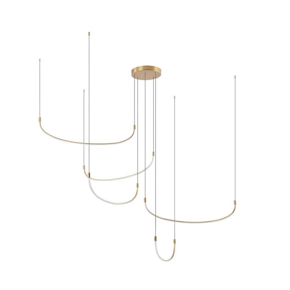 Talis 70-in Brushed Gold LED Multi Pendant