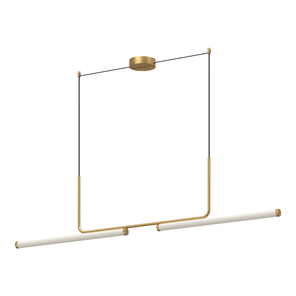 Vesper 73-in Brushed Gold LED Linear Pendant