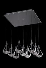 Kuzco Lighting Inc 439109 - Nine Lamp Drop Glass Pendant with Crystals