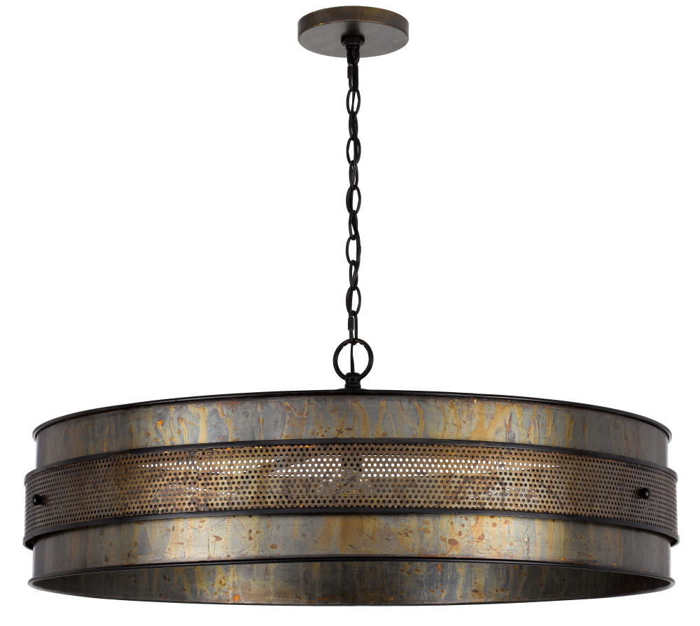 60W x 5 Heraklion metal drum chandelier