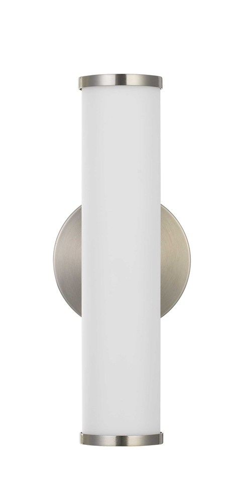 12.75" Height Metal and Acrylic Vanity Light in Brushed Steel