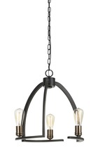 CAL Lighting FX-3664-3 - 18.5" Height Metal Chandelier in Dark Bronze Finish