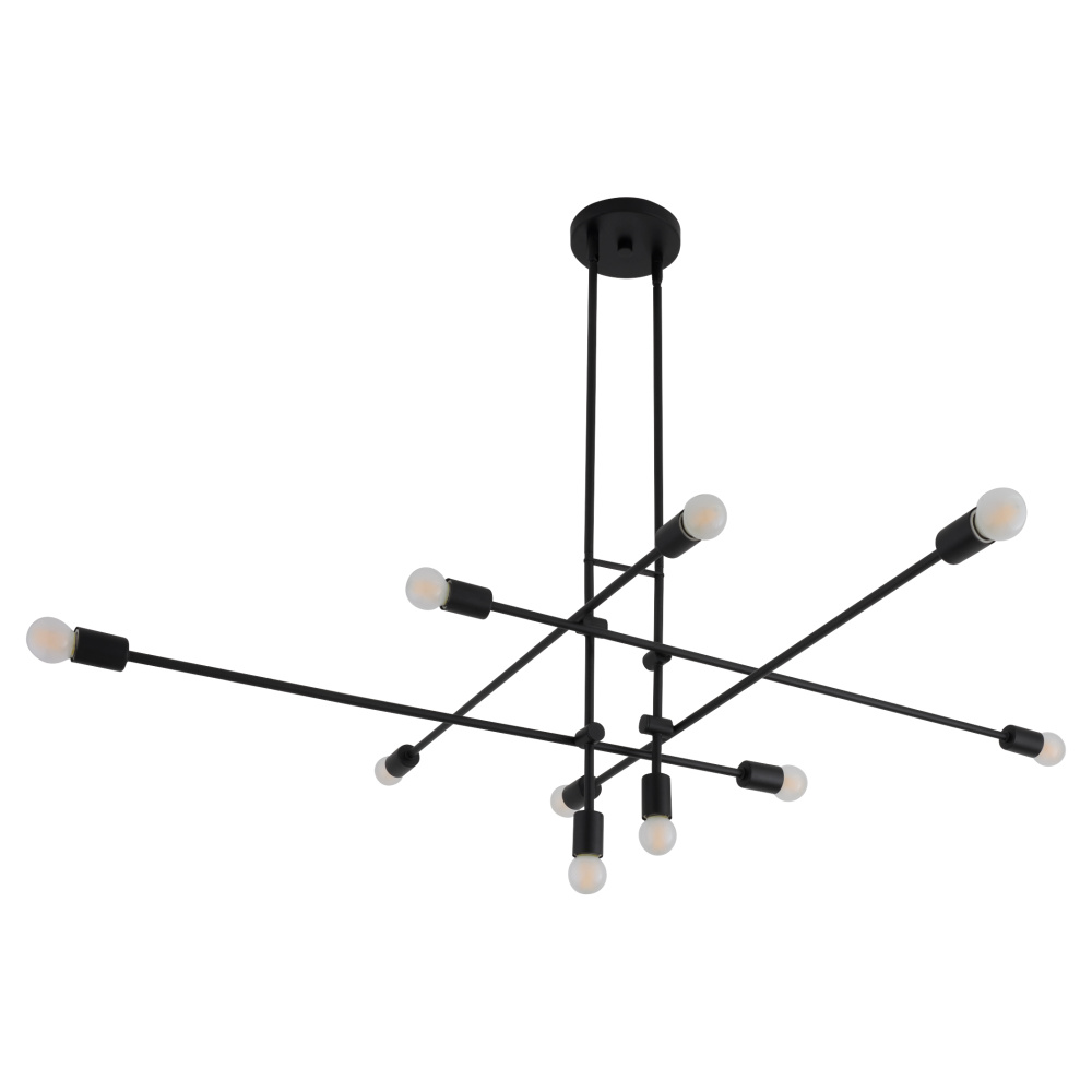MIKA 10LT CHANDELIER - BK