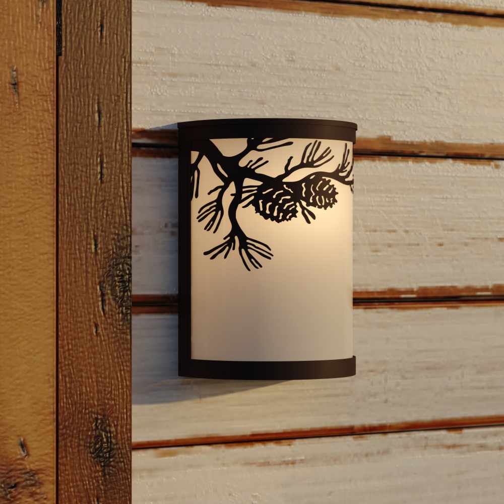 Douglas 8-in. W Indoor-Outdoor Wall Light Warm Bronze