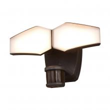 Vaxcel International T0785 - Almora 12-in. W 2 Light LED Outdoor Motion Sensor Bronze