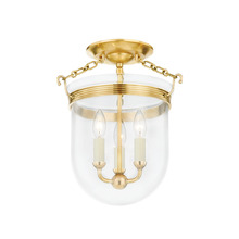 Hudson Valley MDS1600-AGB - 3 LIGHT SEMI FLUSH