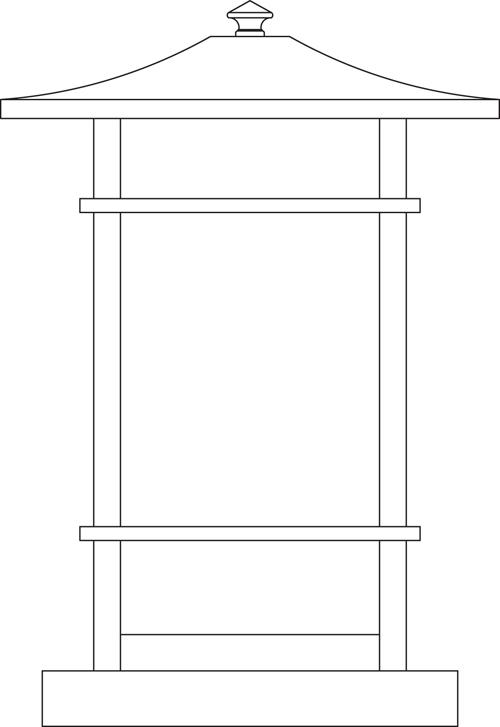 9" katsura column mount with toshi overlay
