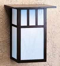Arroyo Craftsman HS-12AGW-RB - 12" huntington sconce with roof and classic arch overlay
