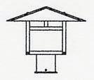 Arroyo Craftsman MP-12CLGW-BK - 12" monterey post mount with cloud lift overlay